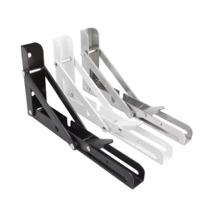Folding Shelf Bracket Heavy Duty Stainless Steel Triangle Wall Mount Support Bracket for DIY Shelves