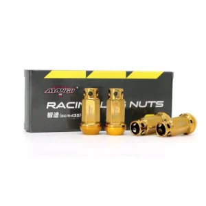 Forged Lug Nuts M12x1.5 1.25 M14x1.5 48mm SCM435 Gold Fit Japanese BMW VW Audi