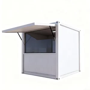 Foshan Kiosk Durable Security Booth Stainless Steel Coffee House for Outdoor Concert Guard House Security Office Sentry Box