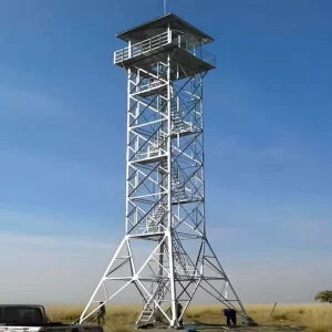 Four Legged Q235B Steel Lattice Telecom Tower with Hot Dip Galvanizing Wind Speed 30M/S