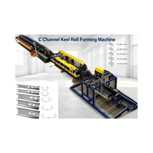 Full Automatic C Channel Profile Steel C Section Machine Packing and Palletizing Production Line C Purlin Roll Forming Machine