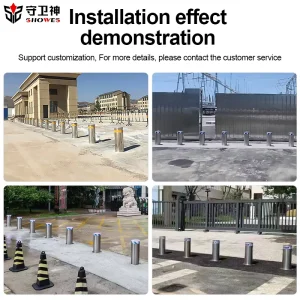 Full Automatic Hydraulic Electric Lifting Column Parking Barrier Isolation Pile Retractable Hydraulic Bollards