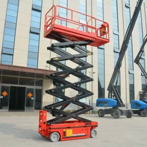 Fully Automatic Walking Single Person Man Lift Self propelled Electric Hydraulic Load Lift Ladder Scissor Lift 10m
