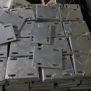 Fully Customized Style 10B21 Steel Embedded Plate End Plate Laser Cutting Perforated Cold Galvanized Steel Foundation Base Plate