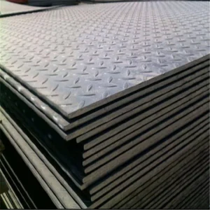 GB Standard Anti Slip 304 Stainless Steel Welded Checkered Embossed Plate Flanges for Balcony