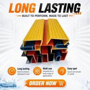 GFRP Pultruded FRP Profiles Insulated Ladder Side Rail Profiles High Strength LightweightAntiCorrosion LadderStructural Material