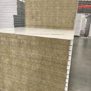 GMP Cleanroom Sandwich Panel Rock Wool Sandwich Wall Panel for Commercial Building Food Factory
