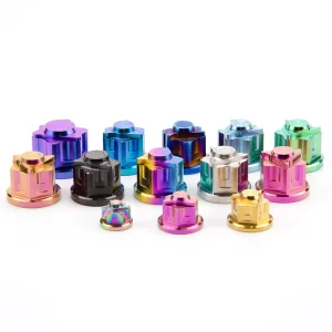 GR5 Titanium Nut M10 and M12 1.25 Pitch Burnt Blue for Motorcycles