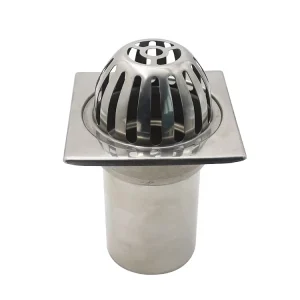 GUIDA 731023 Square 120x120mm Outlet 75mm Stainless Steel 304 Shower Floor Drain for Roof Balcony Outdoor