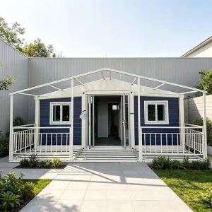 Gable Triangle Roof Detachable Prefabricated Container House Moisture Proof 10-40ft Expandable Prefab Building