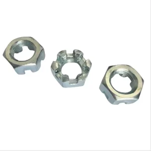 Galvanized 304 Stainless Steel Hex Slotted Nut GB6178A GB6181 Grades 4.8 12.9 Customizable Sizes for Mining Heavy Industry