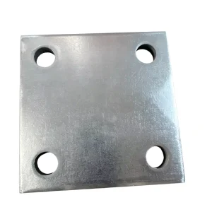 Galvanized Anchor Plate 120*120*8mm Carbon Steel Q235 A36 Hdg Laser Cut Gi Plates Embedded Part Anchor Base Plate
