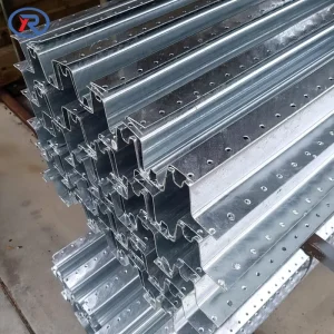 Galvanized Black Powder Coated Steel Post Metal Easily Assembled Outdoor Fence