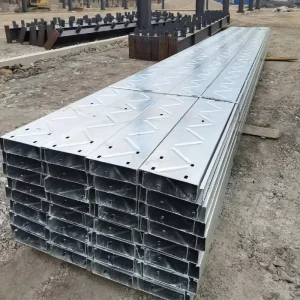 Galvanized C Section Steel Profile for Machinery Support, Shelving Frame, Heavy Duty, Custom Punching Service