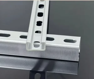 Galvanized C-shaped Steel Photovoltaic & Seismic Bracket Pipe Rack Perforated C-channel 41x41mm 2.5mm Thick Shunlide Brand