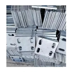 Galvanized Carbon Steel Embedded Shield Plate Q235 Q355B Support Bracket Wall Foundation Base Plate