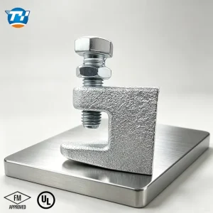 Galvanized Carbon Steel UTTBC3 Beam Clamp Anti Corrosion Design for Long Term Stationary Fire Sprinkler Pipeline Support