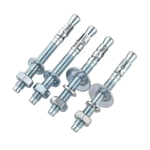 Galvanized Carbon Steel Wedge Anchor Bolts Heavy Duty Expansion Anchors for Elevator Installation and Concrete Fixing