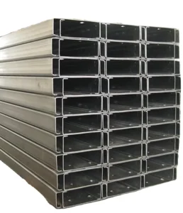 Galvanized Cold Formed Section Steel Structural C Shape Profile Channel Steel Strut Slotted C U Z Beam C Steel Purlin