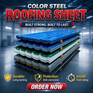 Galvanized Corrugated Metal Sheet Prepainted Durable Roof Panel for Workshop & Warehouse Cutting Welding Bending