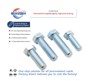 Galvanized Grade 8.8 Hex Head Bolt M8 10mm Blue CN HEB Zinc Plated Carbon Steel to GB Standard