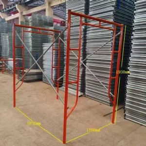 Galvanized H Frame Scaffolding Walk Through Facade Scaffolding for Construction Powder Coated Frame Scaffold