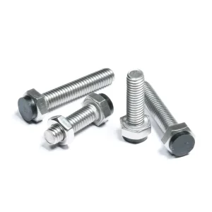 Galvanized Hexagonal Bolt DIN933, Carbon Steel Fastener for Building Structures and Roof Installation