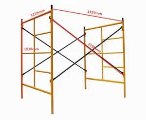Galvanized Ladder Frame Walkthrough Scaffold Mobile Type for Engineering Works