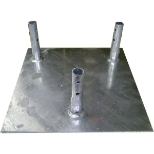 Galvanized Pipe Base Durability and Longevity Self Supporting 15 Inch Square Steel Base Plate for 25 G Tower