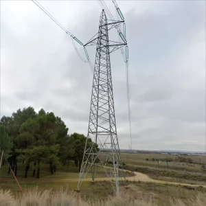 Galvanized Prefabricated Angle Steel Lattice Power Transmission Tower 120-180 km h Wind Speed Utility Scale