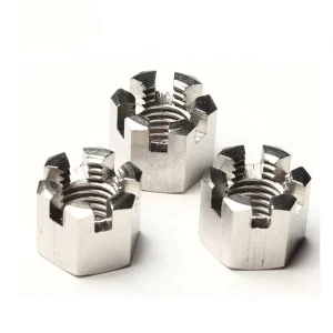 Galvanized Stainless Steel M19 DIN935 DIN937 Hexagon Slotted Castle Nut with Groove
