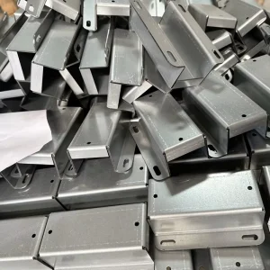 Galvanized Stamped Sheet Metal Bracket Housing Laser Bent Custom Metal Shield for Equipment Component Installation