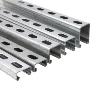 Galvanized Steel C Purlin / Strut Channel with Perforated Holes for Solar Panel Support Structures
