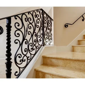 Galvanized Steel & Carbon Steel Coated European Handmade Standards Powder Balustrades Rust Resistant Metal Railing and Handrail