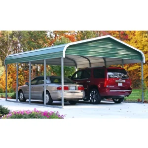 Galvanized Steel Carport Canopy, 10×20 Metal Carport