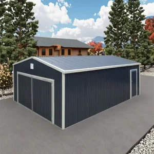 Galvanized Steel Frame Car Parking Canopy with Metal Sheet Roof