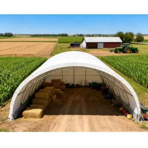 Galvanized Steel Frame Single Truss PVC PE Fabric Building Warehouse Storage Shelter Tent Canopy for Outdoor