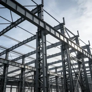 Galvanized Steel Heavy Structure Parts Processing Service Welding Cutting Bending for Steel Workshop Q355B Model 50 Year Life