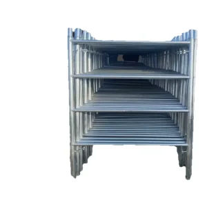 Galvanized Steel Movable H-Frame Ladder Scaffolding for Building Construction