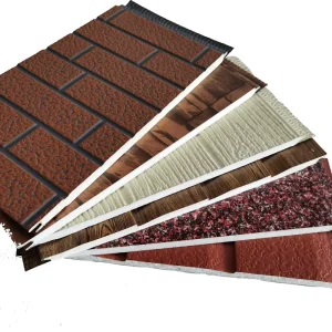 Galvanized Steel PU Heat Insulated Waterproof Metal Sandwich Wall Panels Cladding for Outdoor Building Exterior Siding