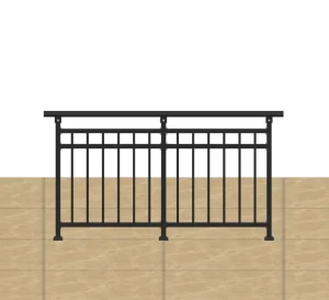 Galvanized Steel Pipe Railings Decorative Metal Handrails Balcony Balustrade Design