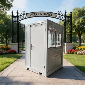 Galvanized Steel Prefabricated Guard Booth Security Guard House with Forklift Slot