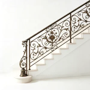 Galvanized Steel Railings Pipe Modern Laser Balcony Fence Wrought Iron Railing Design