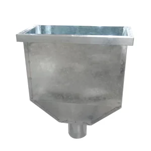 Galvanized Steel Rainwater Hopper Rain Head with Customized Size and Easy Install for Modern Office Buildings and Watering Pipes