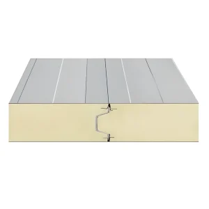 Galvanized Steel Rock Wool Sandwich Panel Fireproof Water Resistant Eco Friendly 50/75/100mm Prefab House Hotel Cold Room Roof