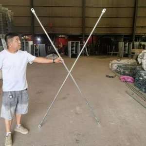 Galvanized Steel Scaffolding Cross Brace Diagonal Bracing for Frame Scaffold System Support Parts for Construction