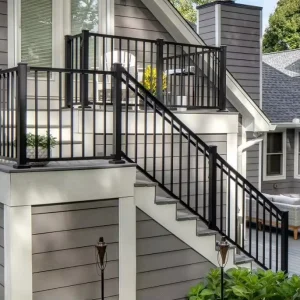 Galvanized Steel Scenic Area Railings Outdoor Steel Picket Balcony Railing
