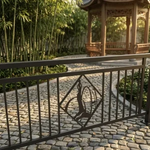 Galvanized Steel Stair Balcony Railings Water Resistant Outdoor Railings