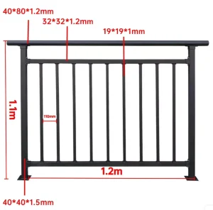 Galvanized Steel Stair Handrail and Balcony Guardrail for Villas, High-Rise Buildings, Roof Terraces, and Corridors