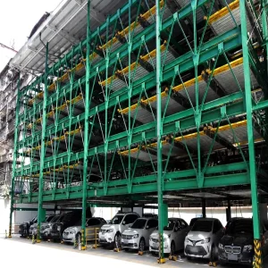 Galvanized Steel Structure Car Parking System Vertical Automatic Car Lift Mechanical Parking Building High Wind Resistance